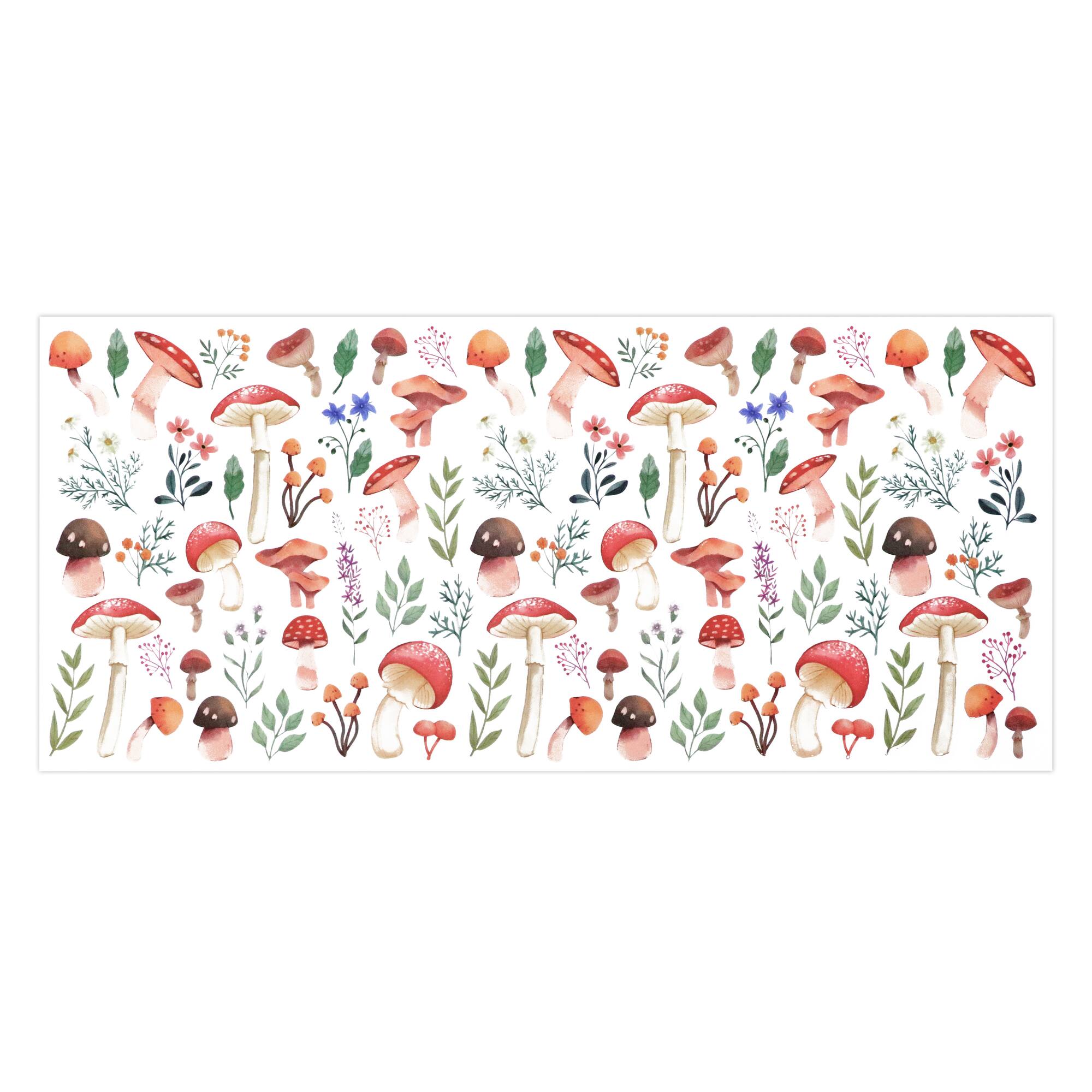 11.25" x 5" Mushrooms Cold Transfer Sticker Wrap by Recollections™